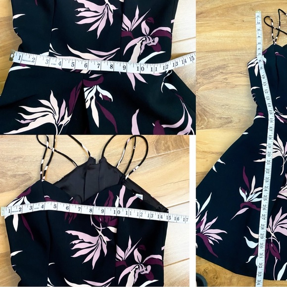 ANTHROPOLOGIE KEEPSAKE The Label Black Pink Black Fit Flare Fiction Dress Floral - Picture 10 of 10